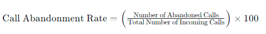 call abandonment rate 1